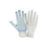 Перчатки х/б с ПВХ "Точка", 7,5класс, белые, РБ (мин. риски)