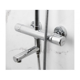 Душевая термостатическая система с изливом (Lt), серия THS хром, AV Engineering