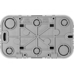 Розетка 2-ая (открытая, с/з) черная, Bailly, LEIDEN ELECTRIC