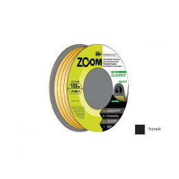 Уплотнитель "D" черный 9x7,5мм сдвоенный профиль (2х50м) ZOOM CLASSIC