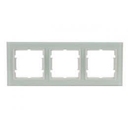 Рамка 3-ая горизонтальная белое стекло ELITRA, MUTLUSAN