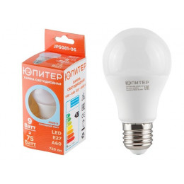 Лампа светодиодная A60 СТАНДАРТ 9 Вт 170-240В E27 4000К ЮПИТЕР
