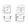 Мойка кухонная из искусственного камня SOLO песочный 500х460 мм, AV Engineering
