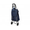 Сумка-тележка хозяйственная на колесах 30 кг, синяя, полоска, PERFECTO LINEA