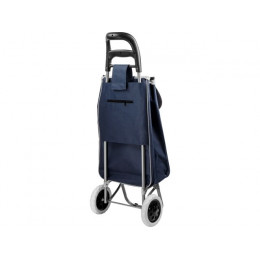 Сумка-тележка хозяйственная на колесах 30 кг, синяя, полоска, PERFECTO LINEA
