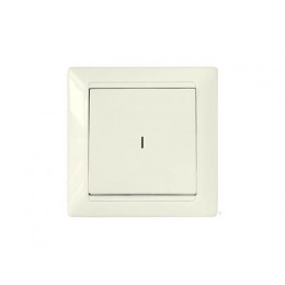 Выключатель 1 клав. (cкрытый, 10А) со световой индикацией, бежевый, Стиль, BYLECTRICA