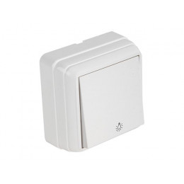 Выключатель кнопочный (открытый) белый, BRON, MUTLUSAN