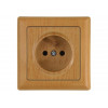Розетка 1-ая (скрытая, б/з, шторки) дуб, DARIA, MUTLUSAN