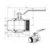 Кран шаровый 2" нар.-вн. ручка PN25, AV Engineering