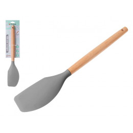 Лопатка силиконовая, 32 х 6 см, EcoVillage, серая, PERFECTO LINEA