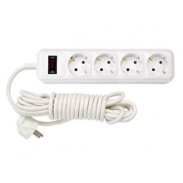 Удлинитель бытовой 3,5м (4 роз., 2.5кВт, с/з, ПВС 3х0,75) Bylectrica