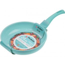 Сковорода ф 24х5.5 см, алюм., антиприг. покр., серия Cook&Fun, голубая, PERFECTO LINEA