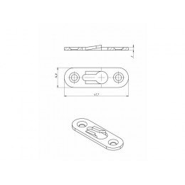 Подвеска мебельная 48 мм, белый цинк STARFIX