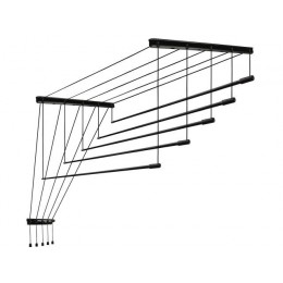 Сушилка для белья потолочная алюминиевая 1,8 м, 5 стержней, BLACK DIAMOND, PERFECTO LINEA