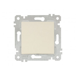 Выключатель 1-клав. (скрытый, без рамки, винт. зажим) кремовый, RITA, MUTLUSAN