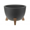 Кашпо ФЛОРИАН D250мм 4,2л (графитовый) IDEA