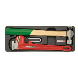 Набор-сет молоток и ключ трубный 14" 136х364мм TOPTUL