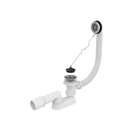 Сифон для ванны хромированный, Alcaplast
