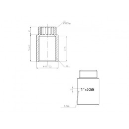 Удлинитель 1" вн.-нар. х 50 мм, AV Engineering (инд. упак.)