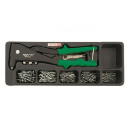 Набор-сет заклепочник + заклепки 3,2-4,8мм 136х364мм TOPTUL