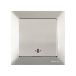 Выключатель промежуточный многопозиционный (скрытый, пруж. зажим) титан, DARIA, MUTLUSAN