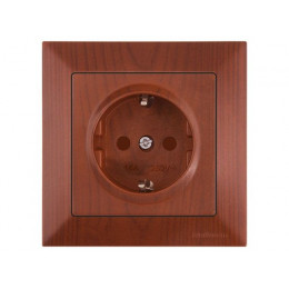 Розетка 1-ая (скрытая, с/з, шторки) вишня, DARIA, MUTLUSAN