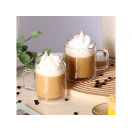 Кружка стеклянная с двойными стенками, 430 мл, серия Tagus, PERFECTO LINEA