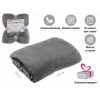Покрывало флисовое 200x220 см., серое, серия Dream, PERFECTO LINEA