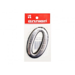 Цифра дверная АЛЛЮР БОЛЬШАЯ пластик "0" хром