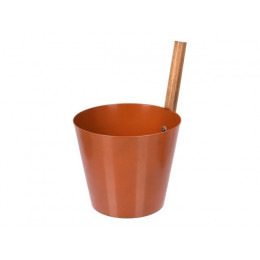 Бадья из алюминия 5 л, терракотовая "Банные штучки"