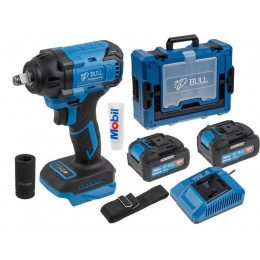 Аккум. ударный гайковерт BULL SC 1804 Xcase, XLTpro, БЕСЩЕТ., 18 В, 400 Н*м, 1/2", 2х4 А*ч, з/у 4 А
