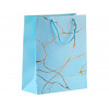 Пакет подарочный с ручками, 32х26х12 см., голубой, серия Amelia, PERFECTO LINEA