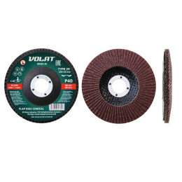 Круг лепестковый 125х22мм P40 конич. ВОЛАТ