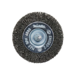 Щетка д/дрели дисковая 75 мм, толщина проволоки 0.3 мм, гофрированная, металл, 6 мм MAKITA