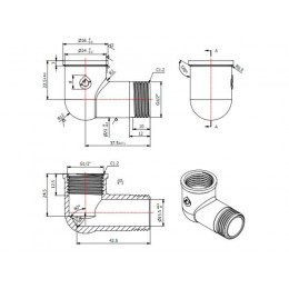 Колено 1/2" вн.-нар., AV Engineering (инд. упак.)
