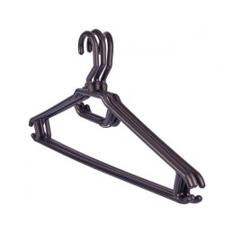 Набор вешалок для легкой одежды, 3 шт., Light, 48-50, 405х205х30 мм., черный, KEEPLEX