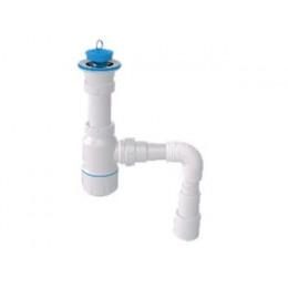 Сифон для умывальника с разборным выпуском 64мм, с гибкой трубой 1 1/4", AV Engineering