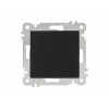 Выключатель 1-клав. двухполюсный (скрытый, без рамки, винт. зажим) черный, RITA, MUTLUSAN