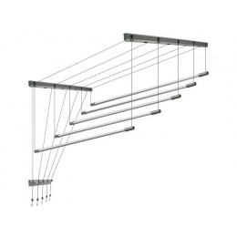 Сушилка для белья потолочная алюминиевая 1,8 м, 5 стержней, SILVER STYLE, PERFECTO LINEA