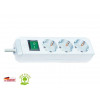 Удлинитель 5м (3 роз., 3.3кВт, с/з, выкл., ПВС) белый Brennenstuhl Eco-Line