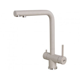 Смеситель для кухни (SUS 304) D35, серия ZAR с краном для пит. воды песочный AV Engineering