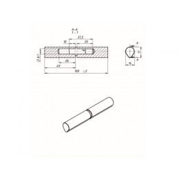 Петля гаражная каплевидная 14х100 б/п STARFIX