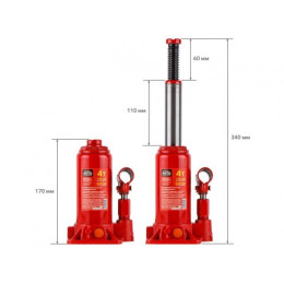 Домкрат гидравлический 4т бутылочный 170-340мм STARTUL AUTO (ST8018-04)
