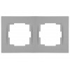 Рамка 2-ая горизонтальная серая, RITA, MUTLUSAN