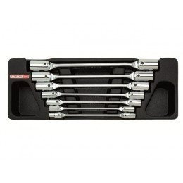 Набор-сет ключей шарнирных 6-19мм 7шт. 136х364мм TOPTUL