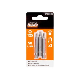 Насадка TORX T25 50мм  3шт GEPARD (GP3511-50)
