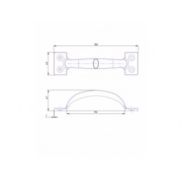 Ручка-скоба 120 мм цельнотянутая, белый цинк STARFIX