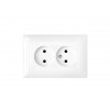 Розетка 2-ая (скрытая, б/з) белая, Стиль, Bylectrica