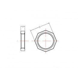 Контргайка 1 1/2" чугун черн., AV Engineering