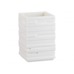 Стакан для зубных щеток WEATHERED SAND, белый, PERFECTO LINEA